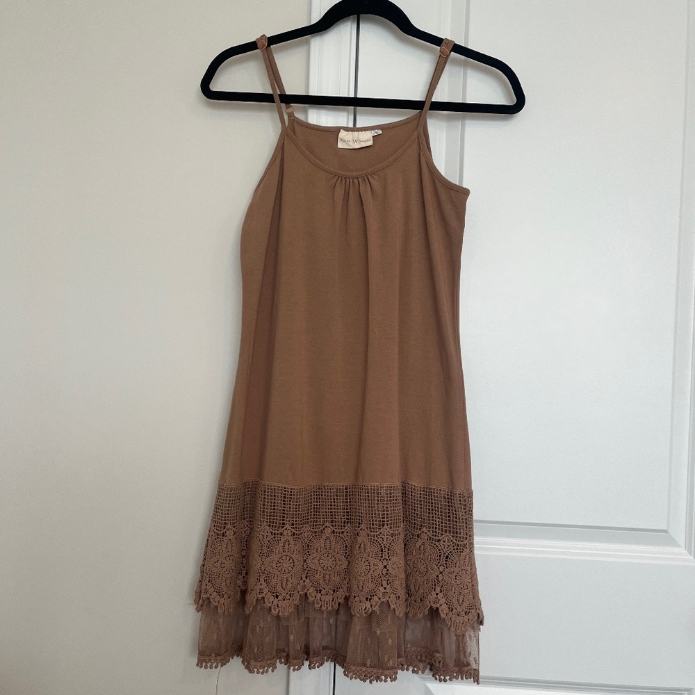 Women's Size Small light brown cotton sundress